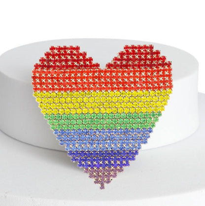 Rainbow Heart Brooch – Bold and Beautiful Pinktown