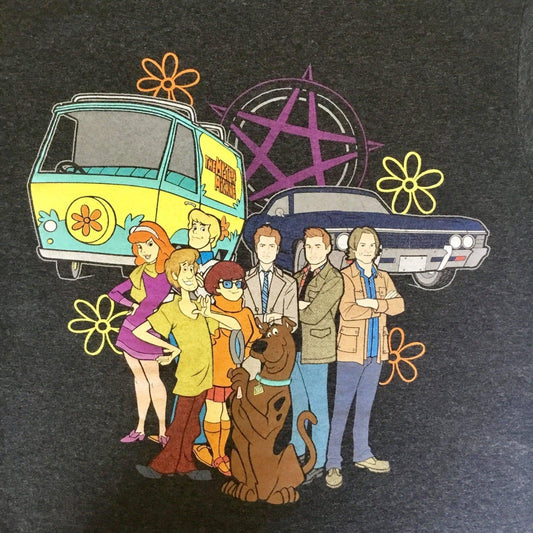 Scooby Doo Supernatural Men's Gray Basic Tee T Shirt
