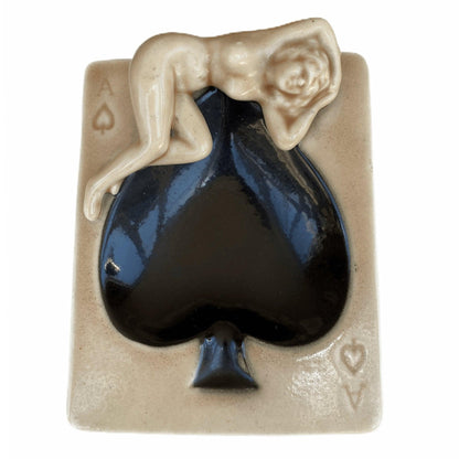 Set of 4 Nude Pin Up Vintage Ceramic Ashtrays
