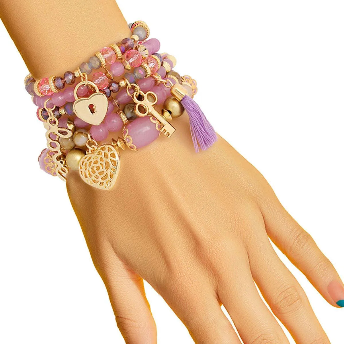 Shop Lavender Bead Charm Bracelets - Affordable and Elegant