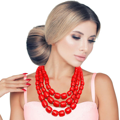 Shop the Best Red Bead Necklace Set for Any Occasion