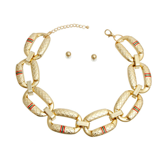 Shop Top Gold Textured Open Link Necklaces: Affordable & Stylish