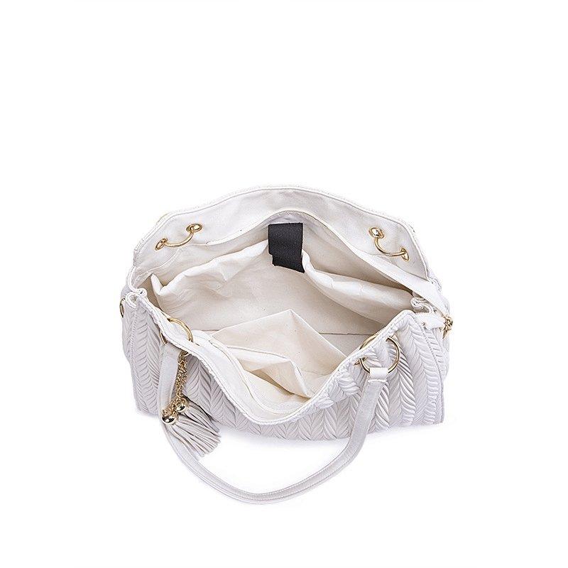 Shoulder Strap Tassel Tote Bag Set