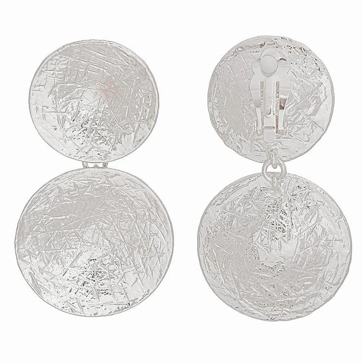 Silver Round Drop Earrings: Stylish Elegance - Fashion Jewelry