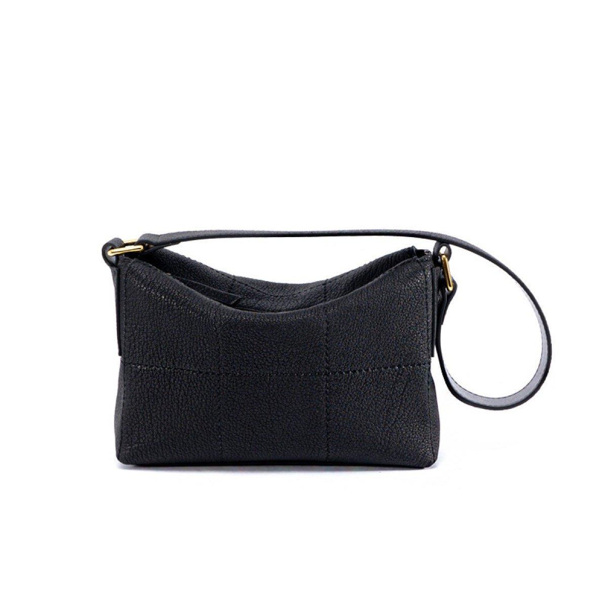 Simple PU Leather Zipper Crossbody Bag