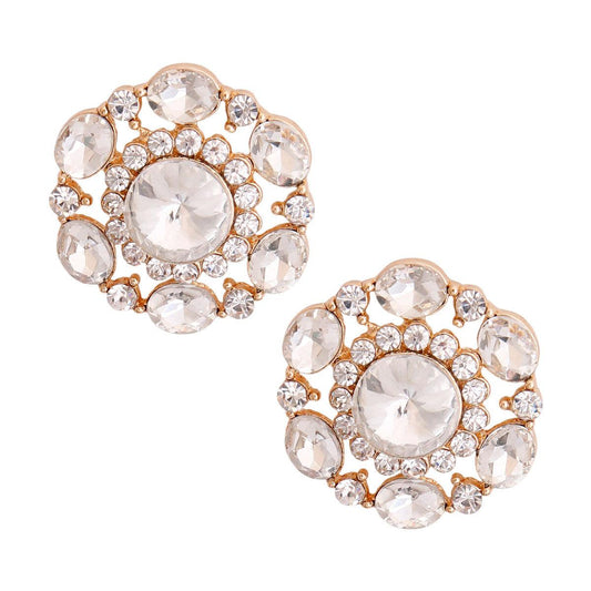 Sparkle Stud Earrings Gold Plated