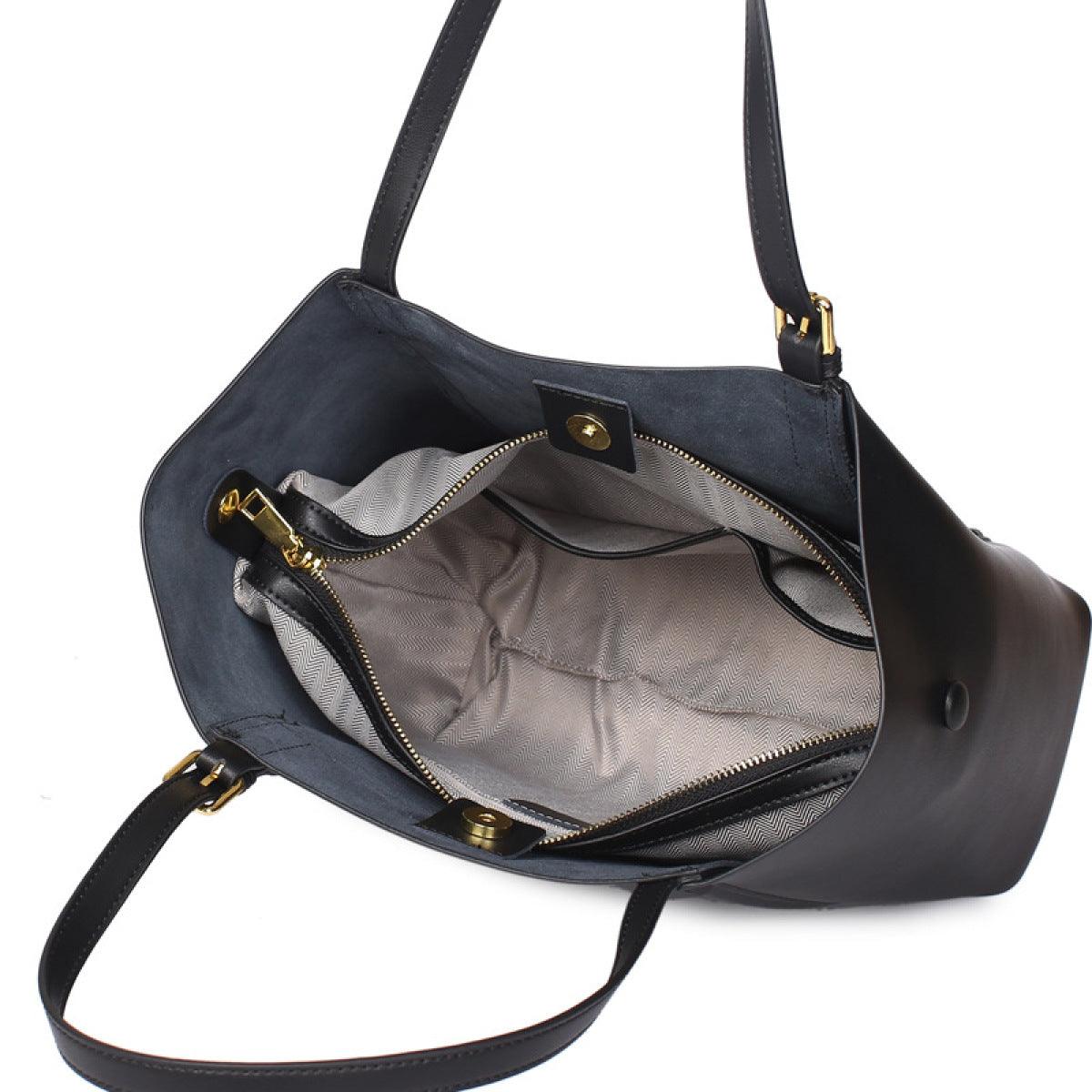 Stay Fashionable While Carrying Everything You Need With Our High Capacity Tote Shoulder Bag With Zipper