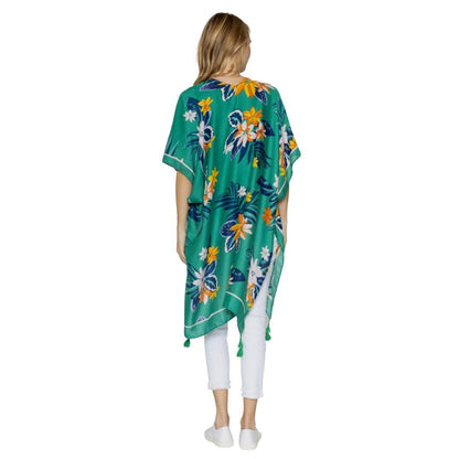 Stay Stylish and Chic with Our Green Kimono Floral Top