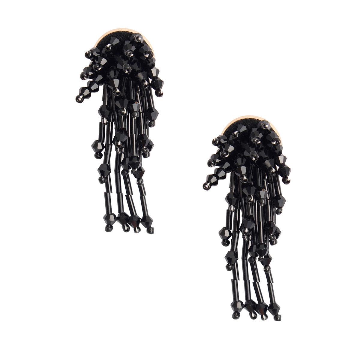 Stunning Black Waterfall Earrings - Must-Have Drop Style Accessory