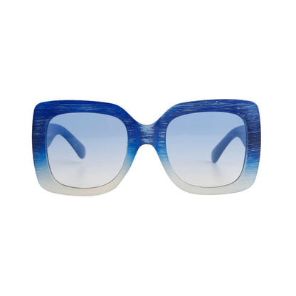 Sunglasses Women Candy Color Blue Plastic Square