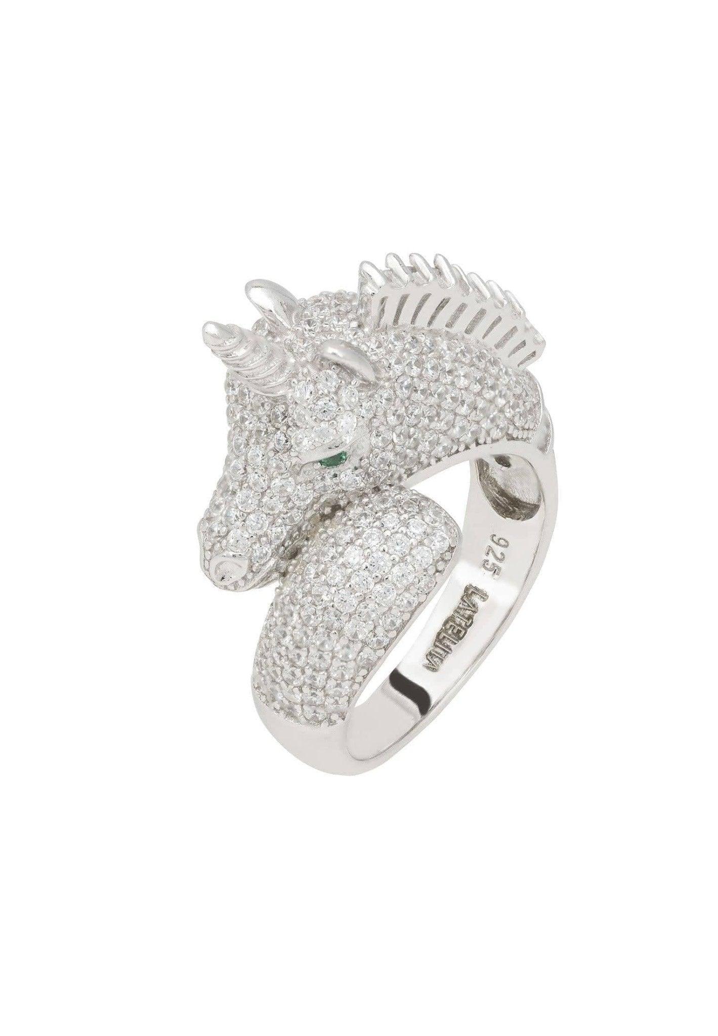Unicorn CZ Sparkling Ring Sterling Silver