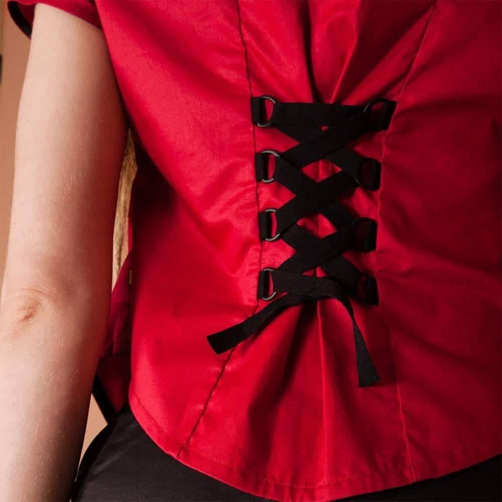 Unique Women’s Shirt with Reversible Collar Drape