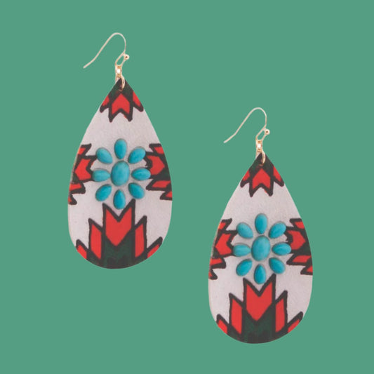 Captivating Santa Fe Teardrop Earrings: Western Style Jewelry