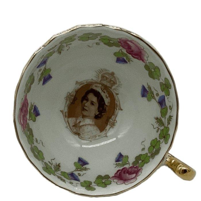 Vintage Aynsley China Teacup, Saucer Set Queen Elizabeth 2nd