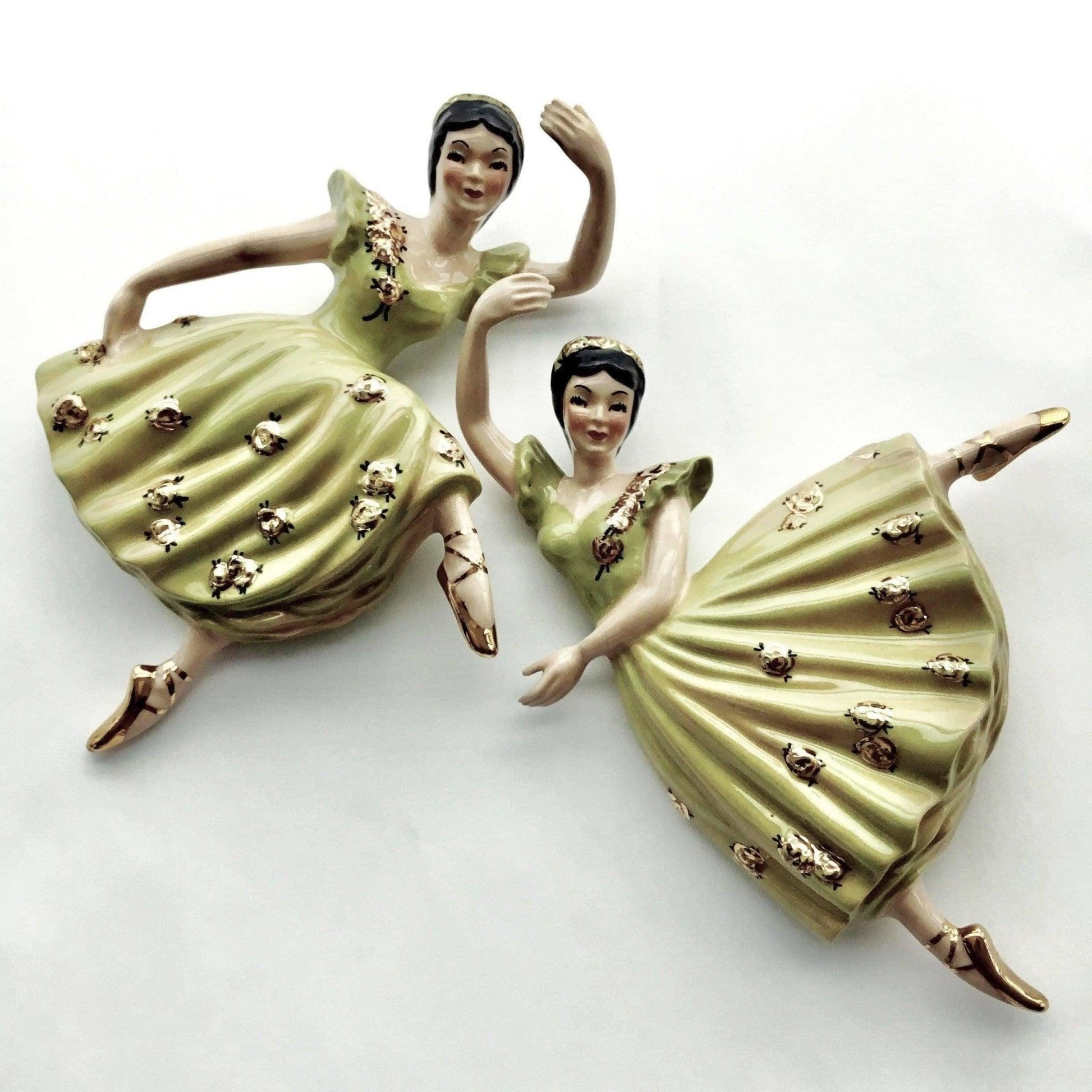 Vintage ceramic arts studio ballerina dancer figurines