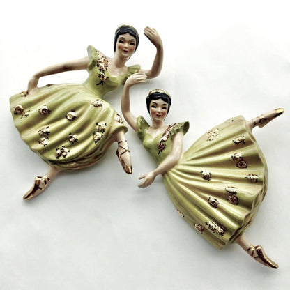Vintage ceramic arts studio ballerina dancer figurines