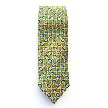 Vintage Intricately Italian Necktie Tie Pure Silk