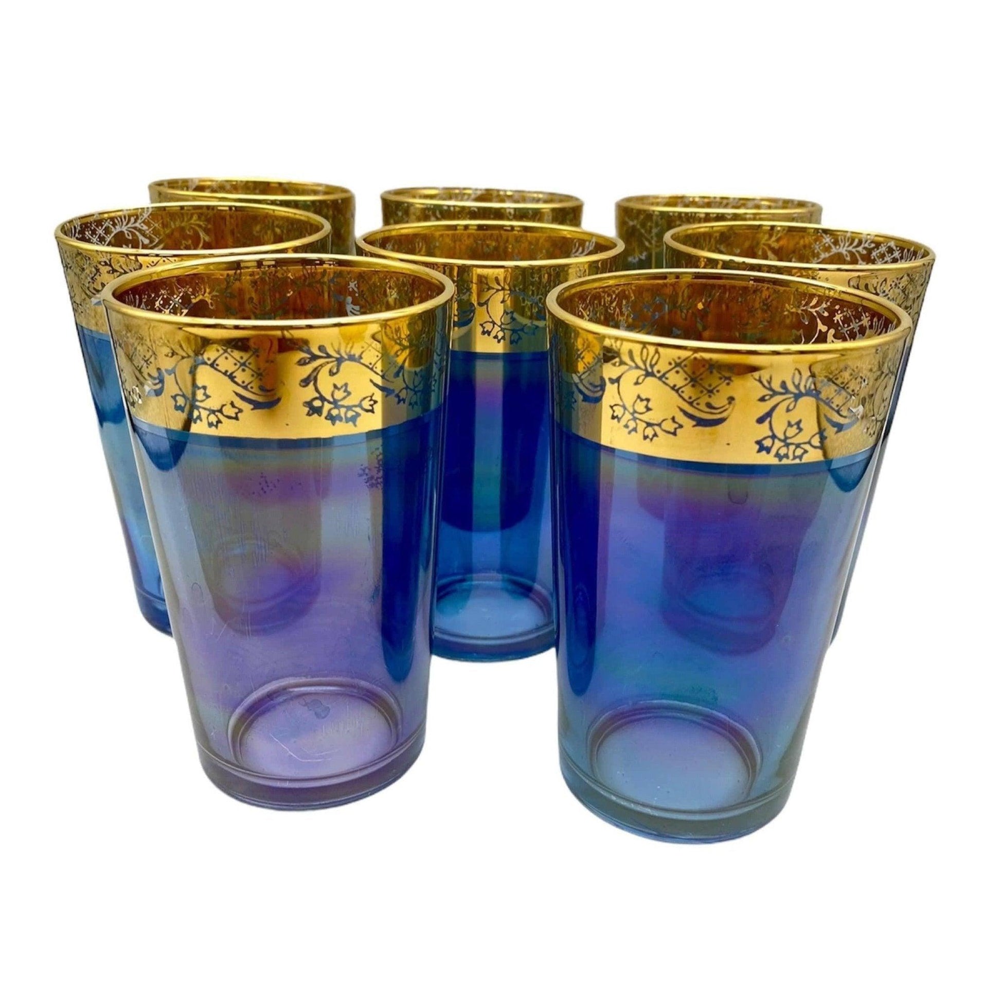 Vintage Moroccan Mint Tea Time Drinking Glasses