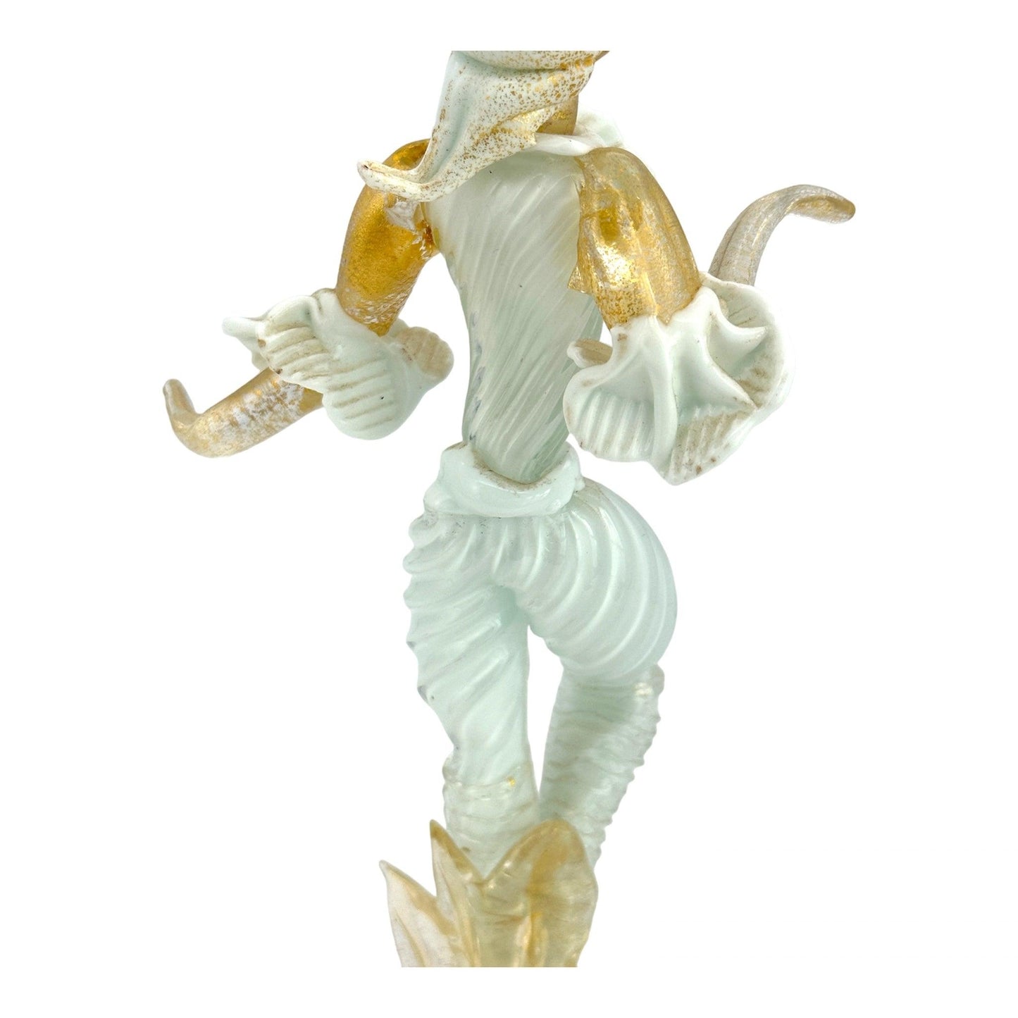 Vintage Murano Glass Venetian Dancer Figurine with Gold Aventurine - Buy now!