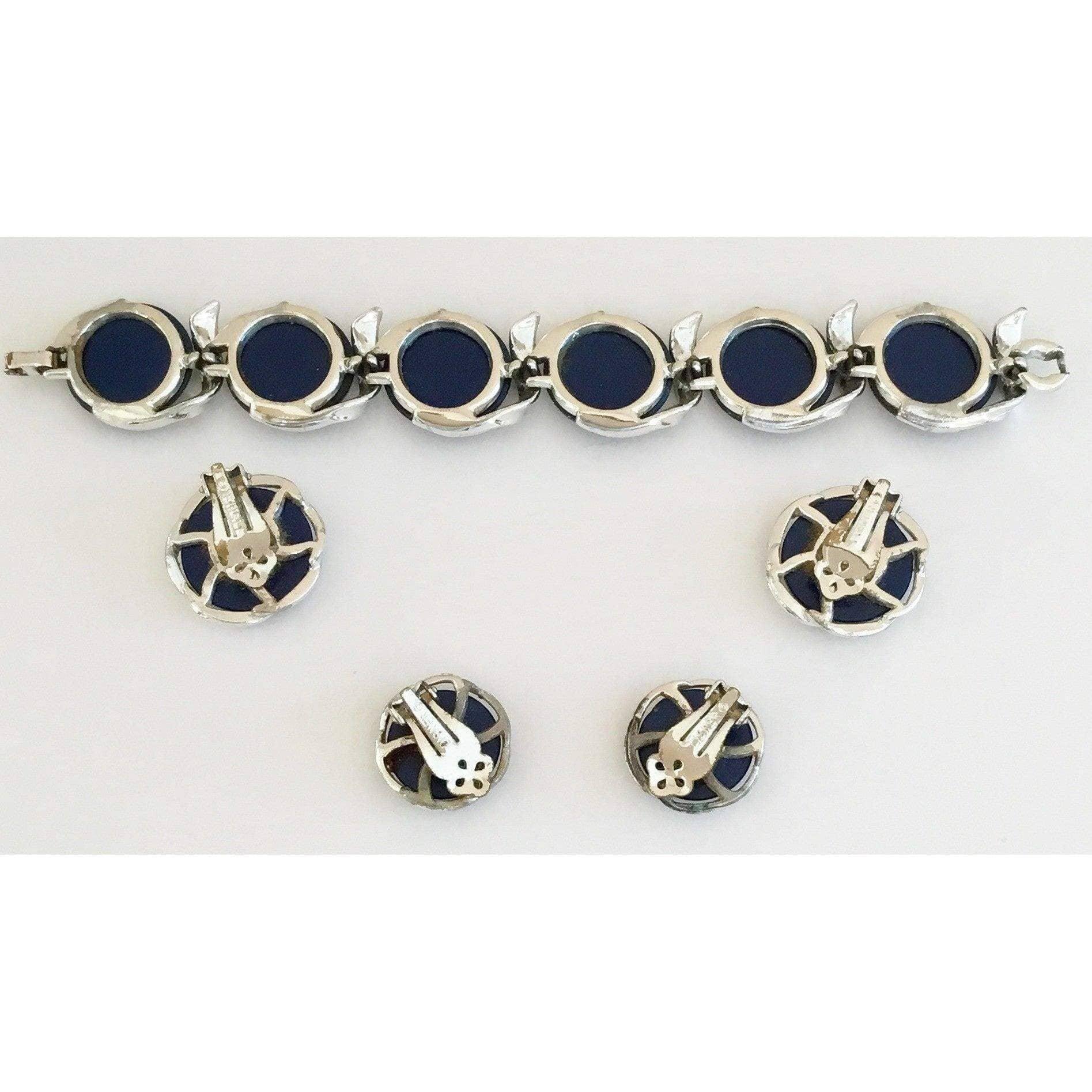 Vintage plastic bracelet, earrings set - Lisner Jewelry