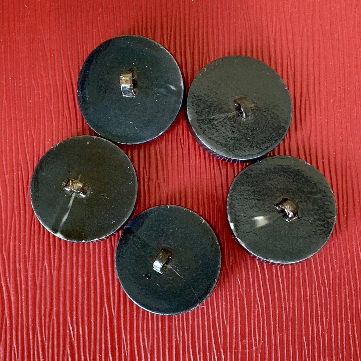 Vintage Plastic Coat Buttons Unique Set