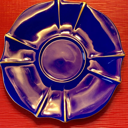 Vintage Porcelain Cobalt Teacup and Matching Saucer Set