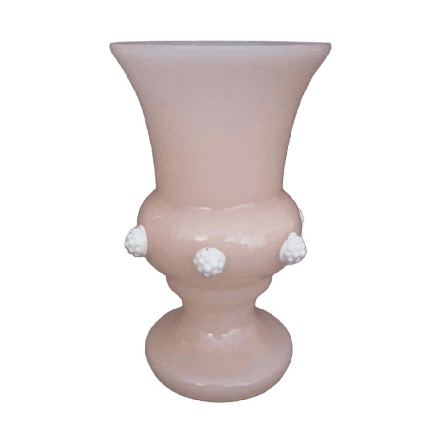 Vintage Soft Pink Opaline Glass Vase