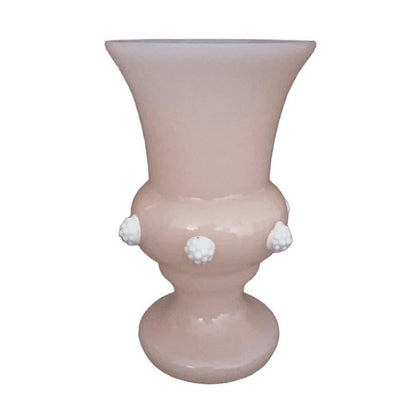 Vintage Soft Pink Opaline Glass Vase