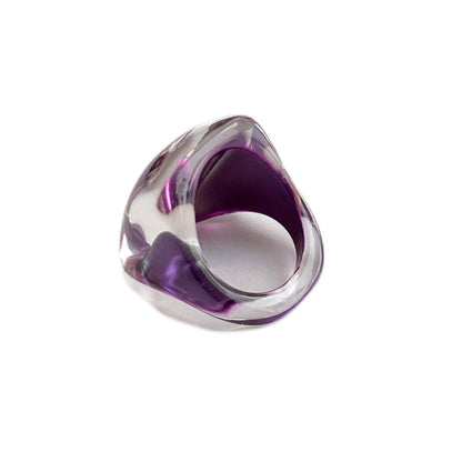 Violet/Clear Resin Ring