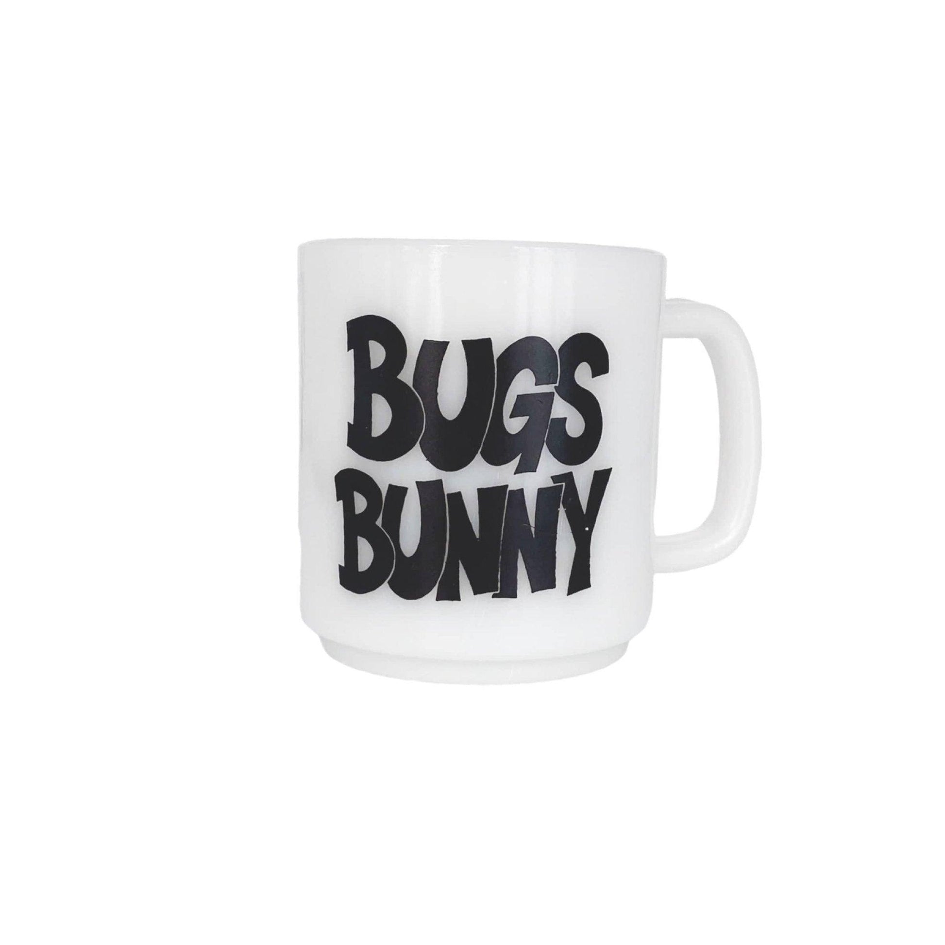 Warner Brothers Bugs Bunny Milk Glass Coffee Mug