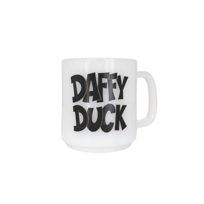 Warner Brothers Vintage Daffy Duck Milk Glass Coffee Mug