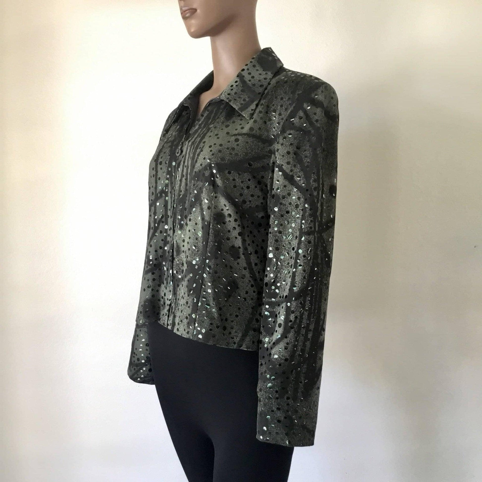 Women’s Clothing & Joseph Ribkoff Sequins Front Zip Vintage Jacket
