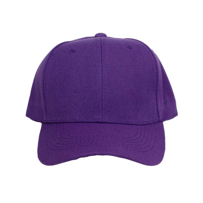 Women’s Purple Baseball Hat – Canvas 5 Panel Cap, Solid Color with Velcro Strap