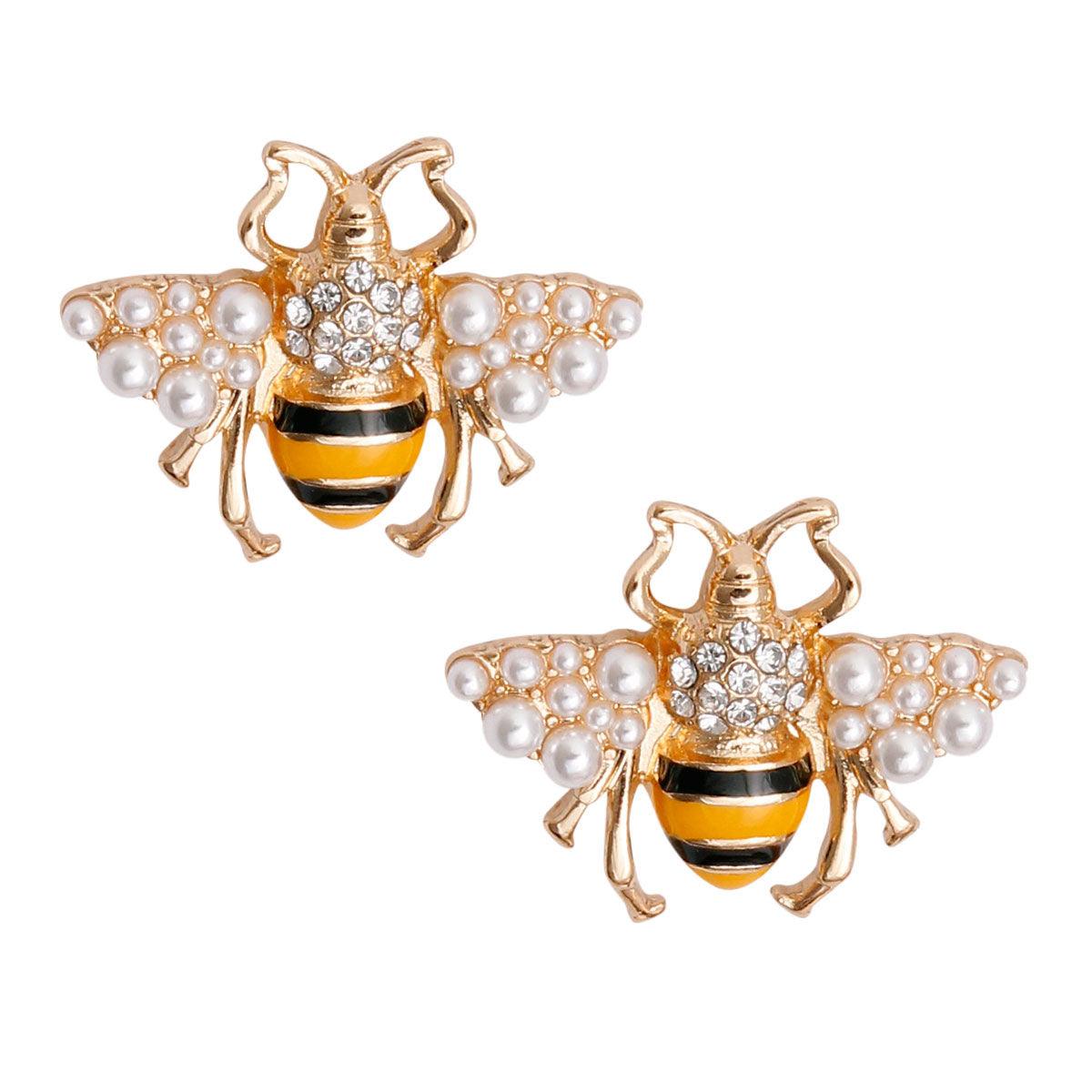 Yellow and Black Stripe Bee Stud Earrings: A Buzzworthy Fashion Accessory