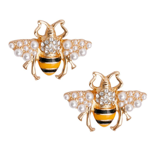 Yellow and Black Stripe Bee Stud Earrings: A Buzzworthy Fashion Accessory