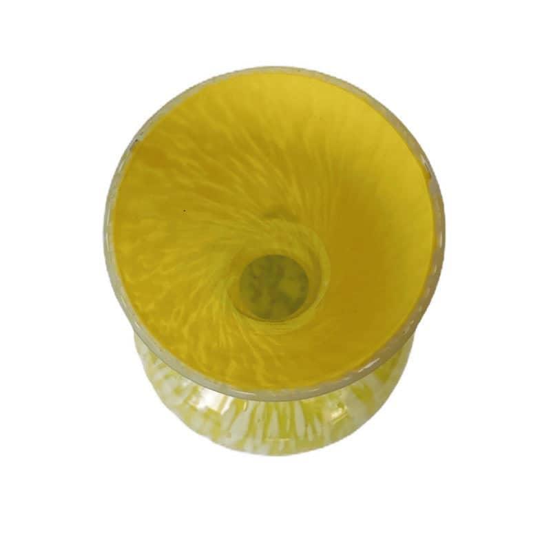 Yellow & White Vintage Spatter Glass 3 Piece Collection