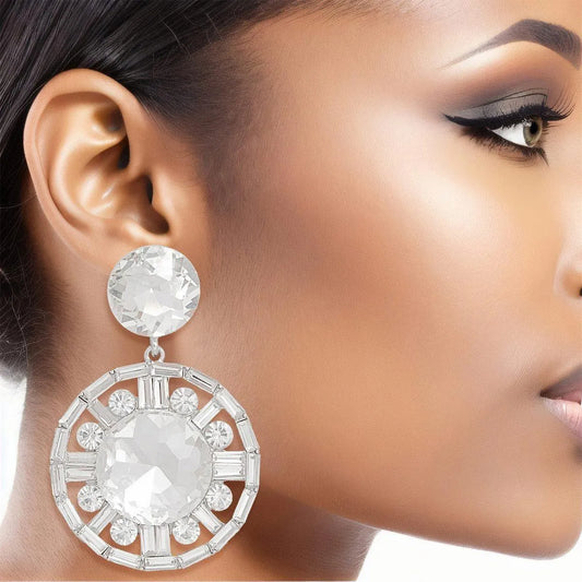 Elevate Any Outfit with Clear Circle Drop Earrings Pinktown