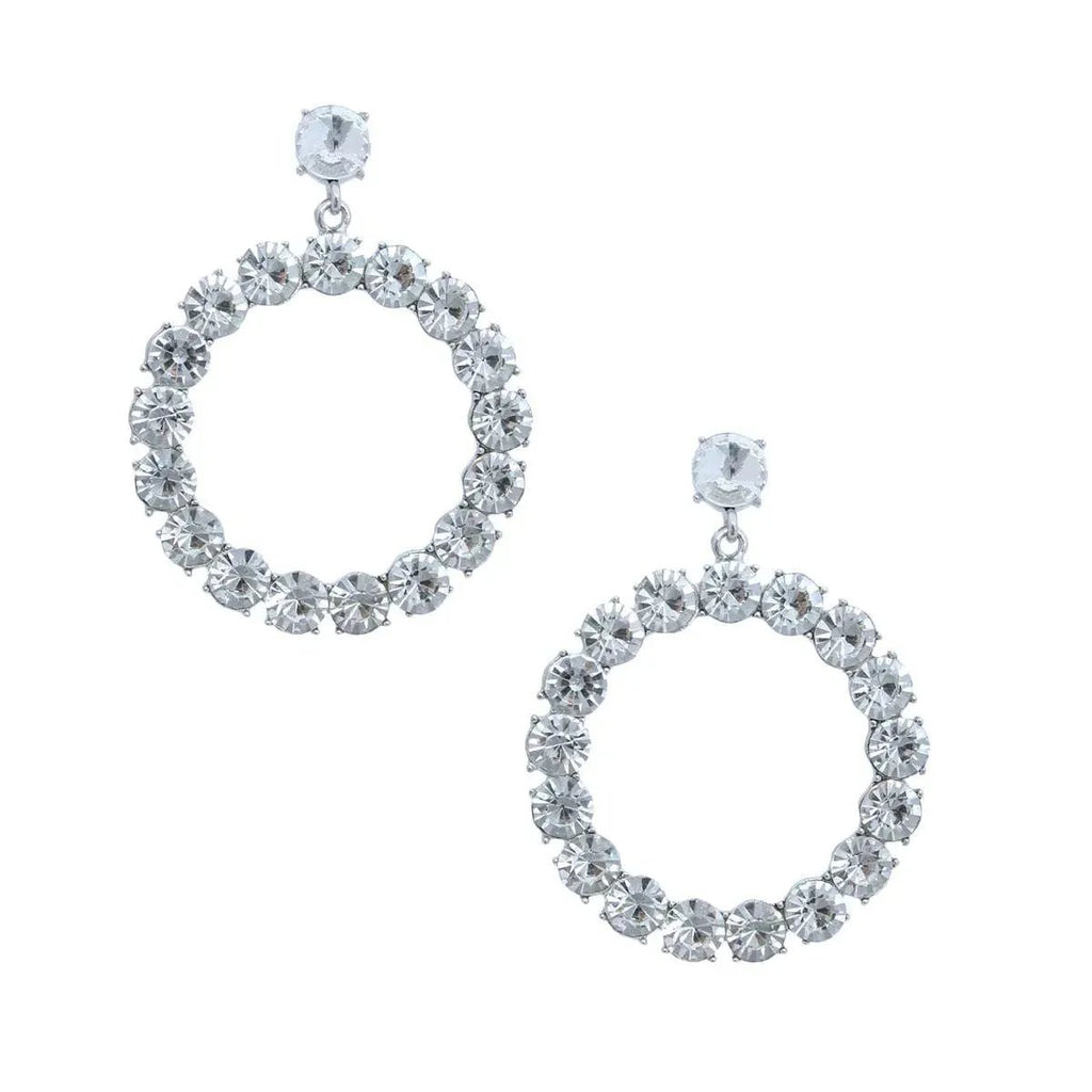 Elevate Your Look: Clear Rhinestone Hoop Earrings