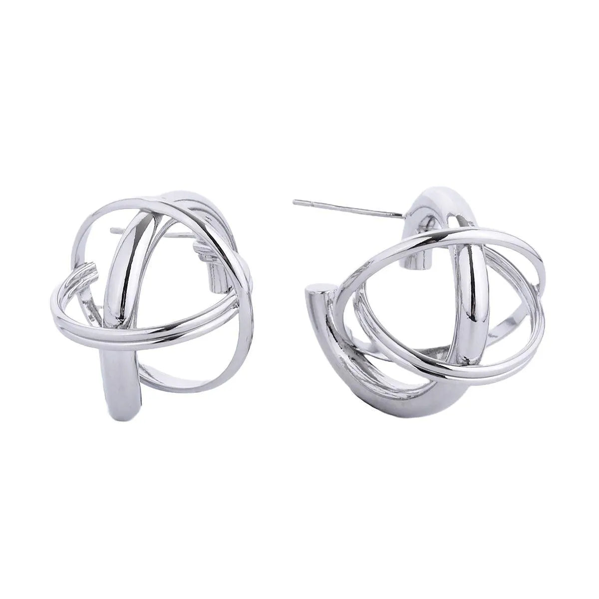 Elevate Your Look: Stud White Gold Small Open Ball Earrings Jewelry Bubble