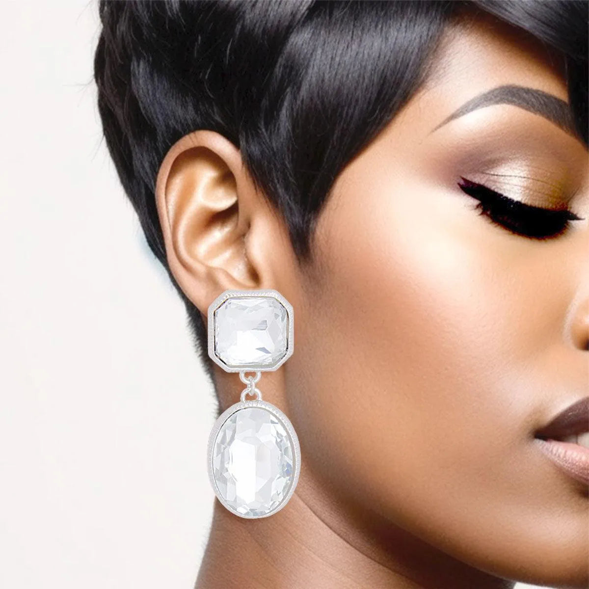 Elevate Your Style: Clear Drop Clip-On Earrings To Stand Out! Jewelry Bubble