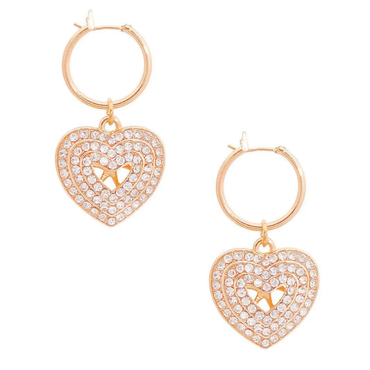 Elevate Your Style: Shop the Gold Concentric Heart Hoops Now! Pinktown