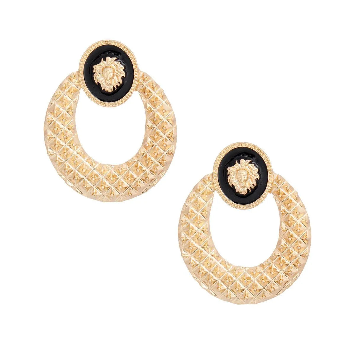 Elevate Your Style with Stunning Stud Gold Medium Door Knocker Earrings for Women Jewelry Bubble