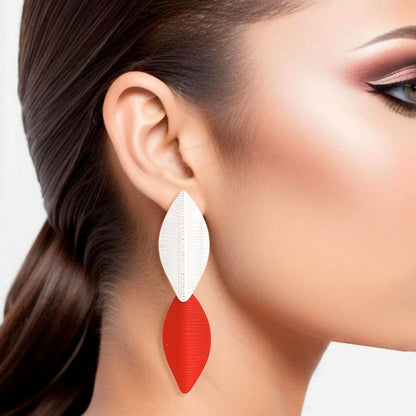 Elevate Your Style with Unique Leaf-Shaped Drop Earrings for Women Jewelry Bubble