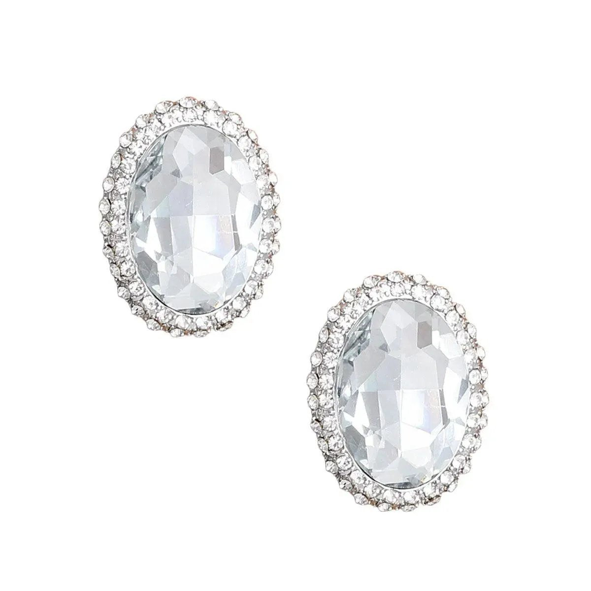 Everyday Luxury: Clear Gemstone Earrings: Fashion Jewelry