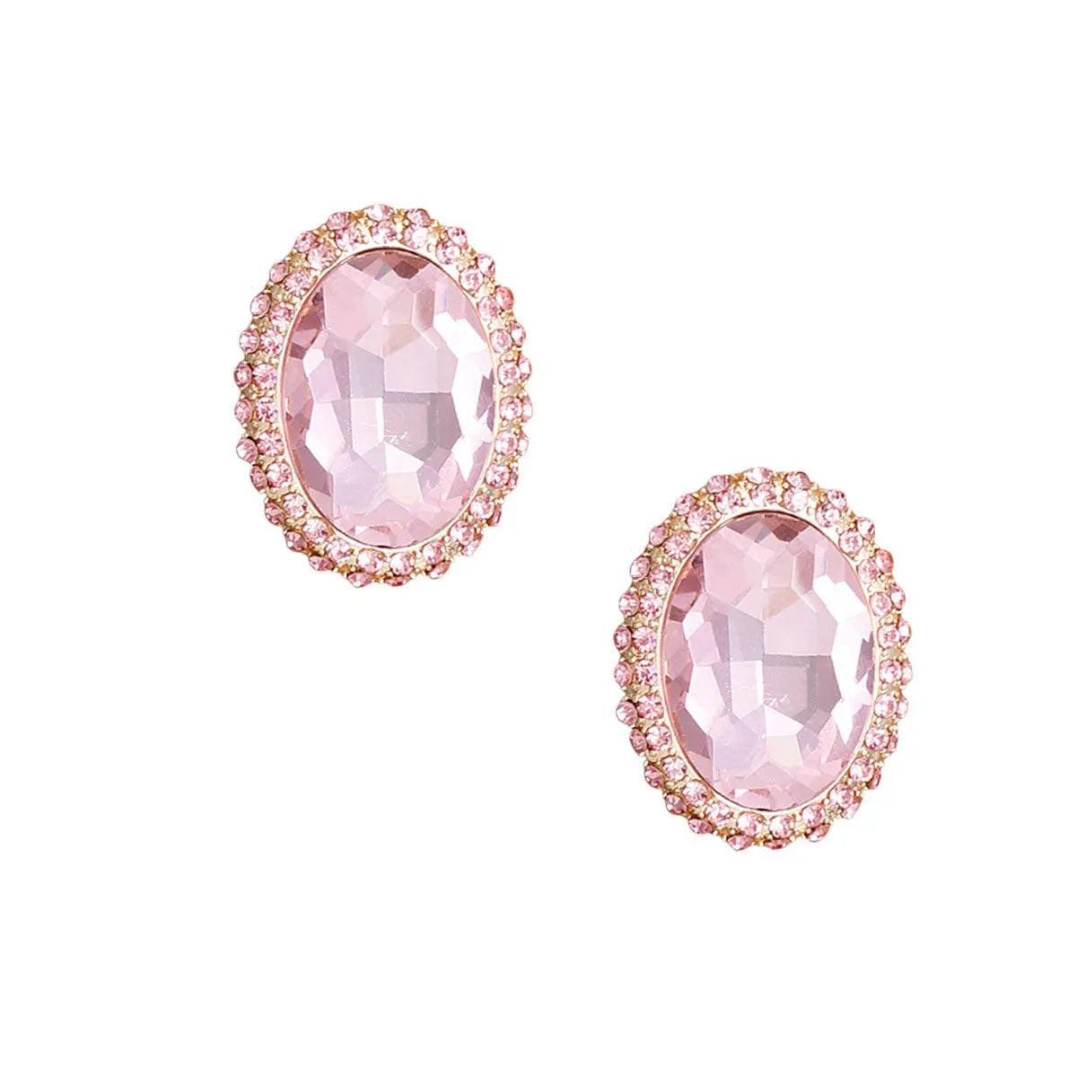 Everyday Luxury: Pink Gemstone Earrings: Fashion Jewelry Jewelry Bubble