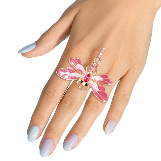 Exquisite Dragonfly Ring: A Delicate Touch of Nature's Beauty Jewelry Bubble