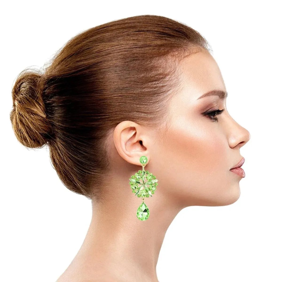 Eye-Catching Green Sparkle Earrings - Make a Statement