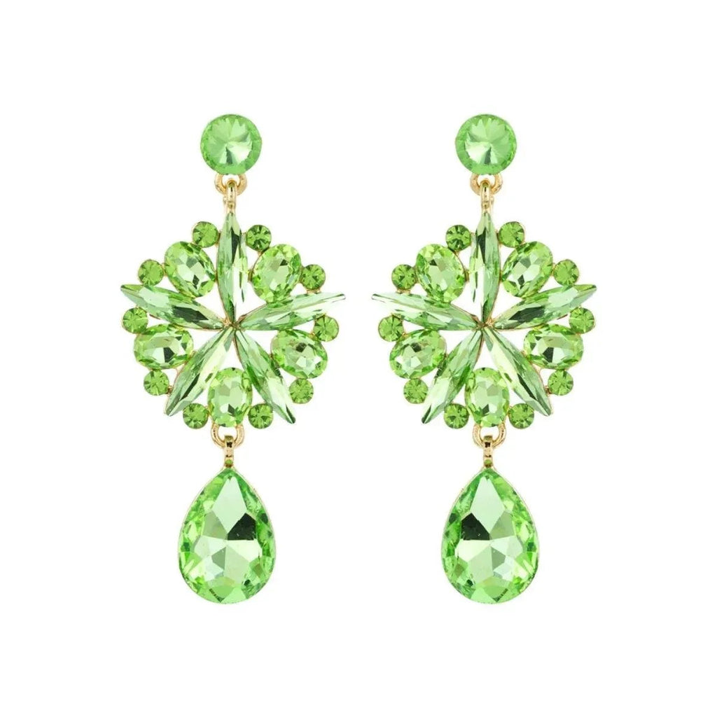 Eye-Catching Green Sparkle Earrings - Make a Statement