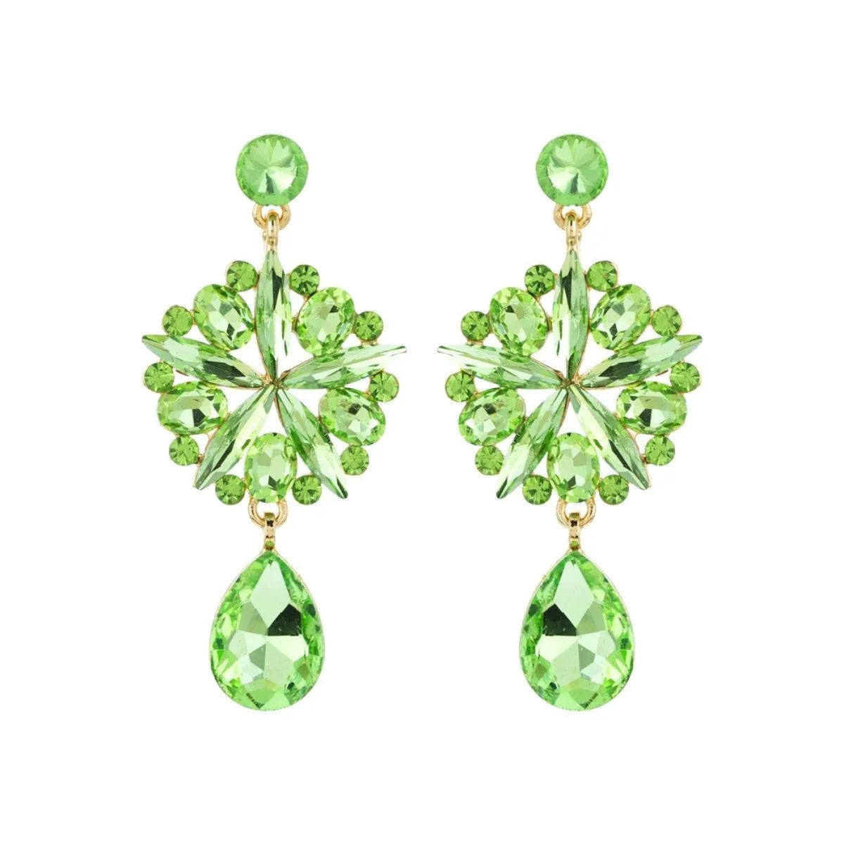 Eye-Catching Green Sparkle Earrings - Make a Statement Jewelry Bubble