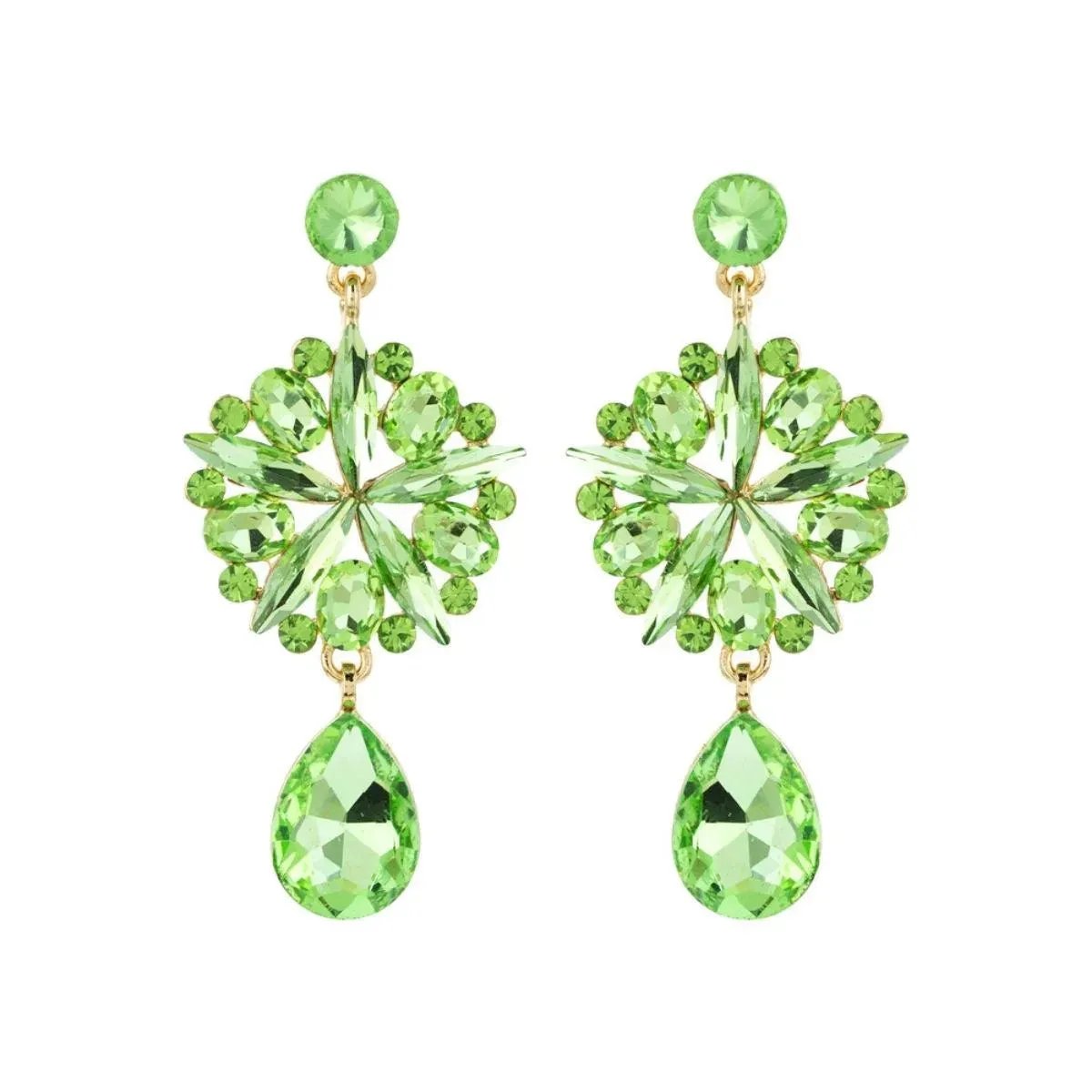 Eye-Catching Green Sparkle Earrings - Make a Statement